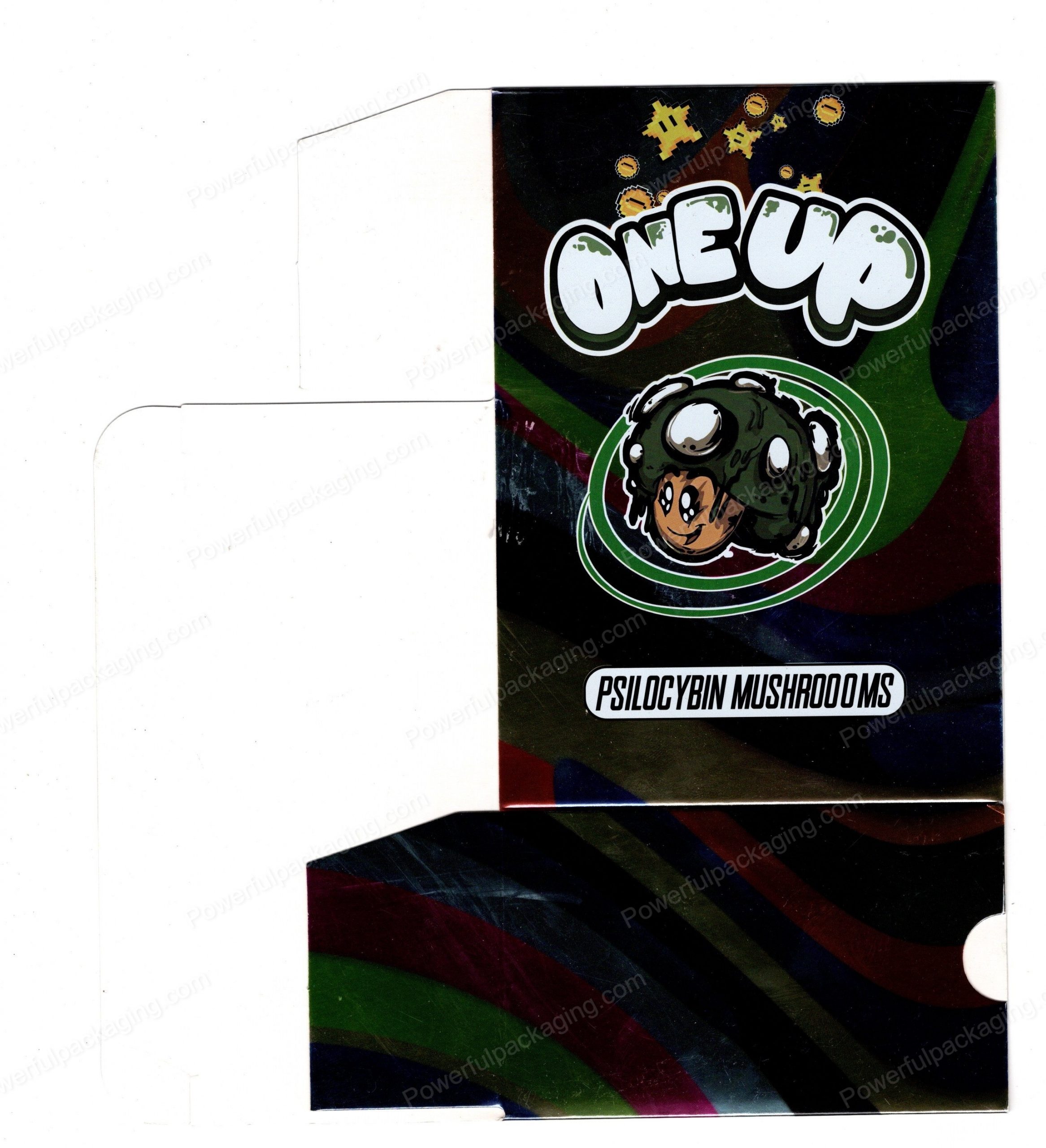 ONEUP Psilocybin Watermelon Mushroom Bar 3.5g (5/10 Pack Box Set) (2.5x5.5in) *Empty Box* (CaSupply)