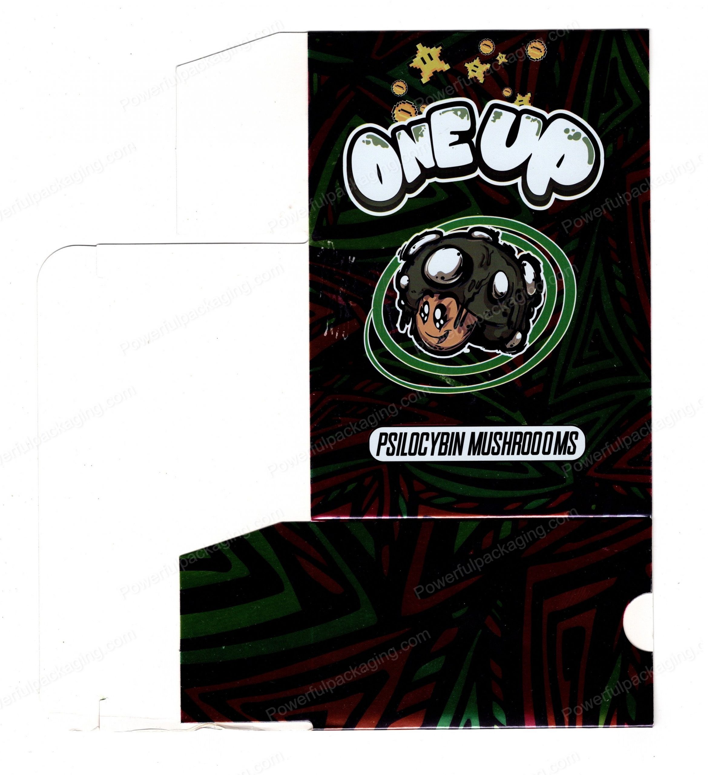 ONEUP Psilocybin Kiwi Fruit Mushroom Bar 3.5g (5/10 Pack Box Set) (2.5x5.5in) *Empty Box* (CaSupply)
