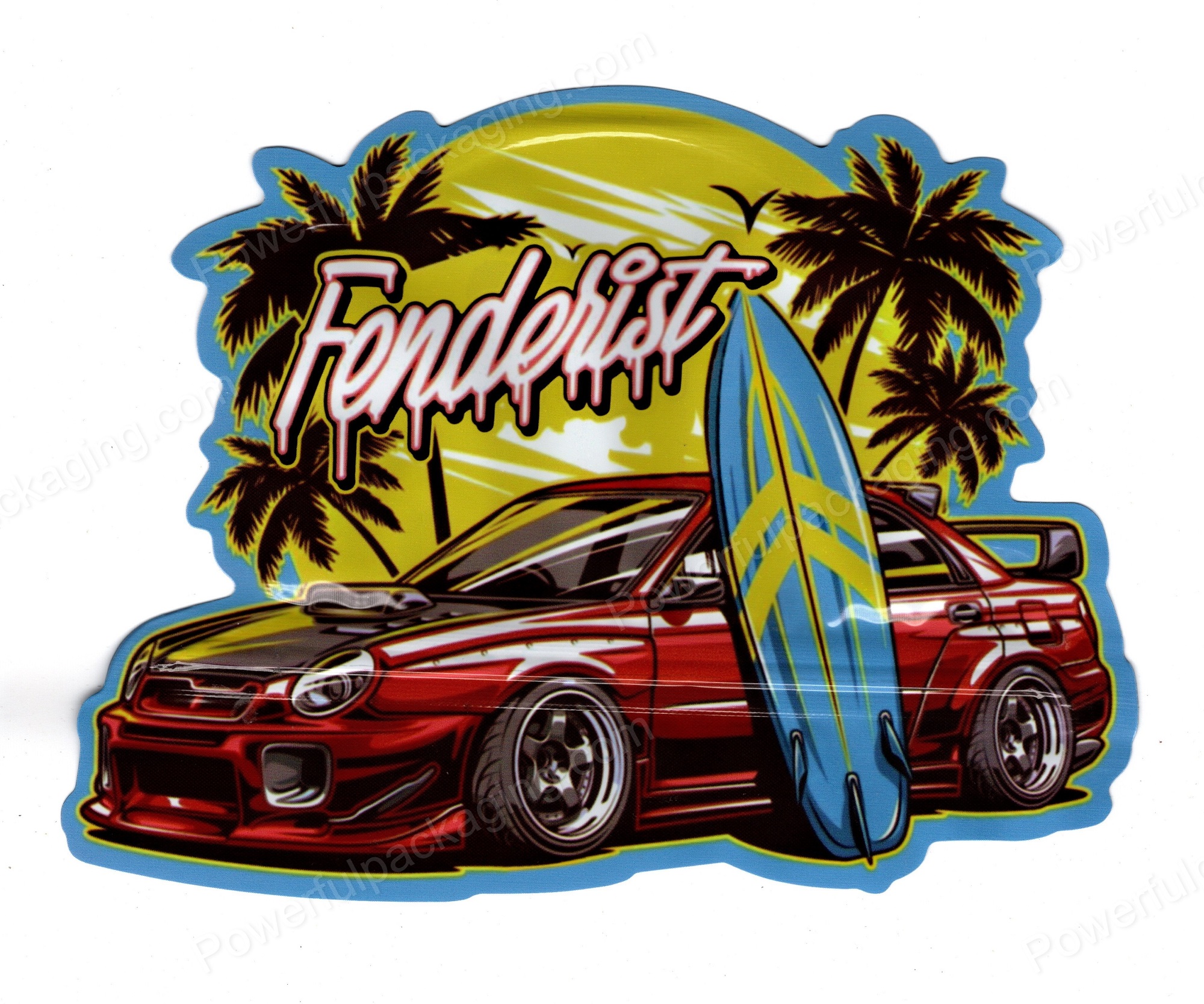 Fenderist Generic 3D Mylar Shaped Bag 3.5g Flower Packaging *Empty Bags* (CAsupply)