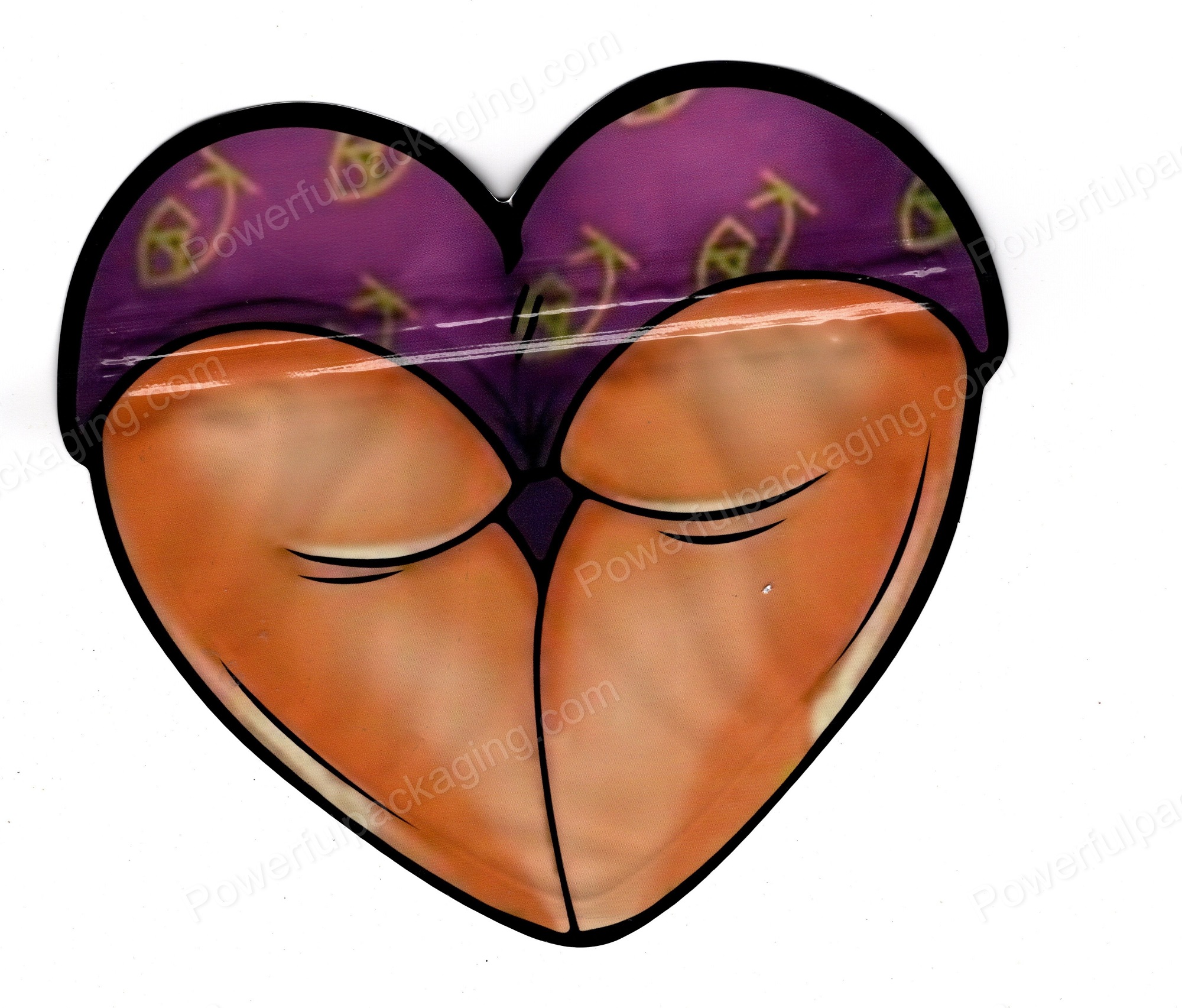 Heart Booty Generic 3D Mylar Shaped Bag 3.5g Flower Packaging *Empty Bags* (CAsupply)