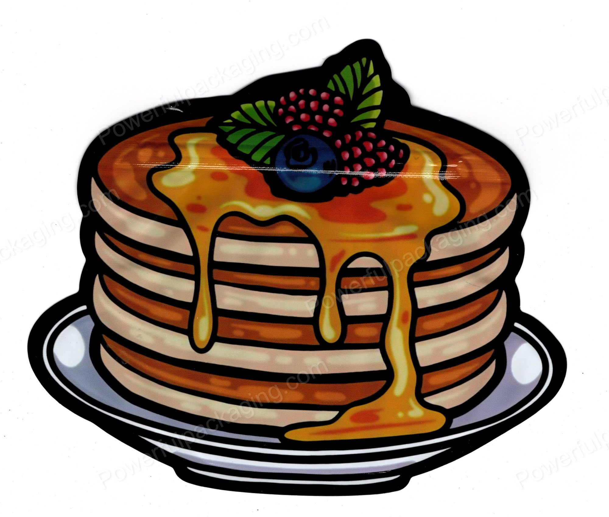 Pancakes Generic 3D Mylar Shaped Bag 3.5g Flower Packaging *Empty Bags* (CAsupply)