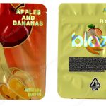 Blaze : Apples And Bananas Holographic Flower Packaging 3.5 Mylar Bag *Empty Bags*
