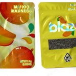 Blaze : Mango Madness Holographic Flower Packaging 3.5 Mylar Bag *Empty Bags*