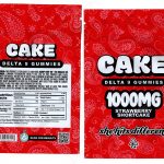 Cake Strawberry Shortcake Delta 9 1000mg Edible Packaging Mylar Bag *Empty Bags* (CaSupply)