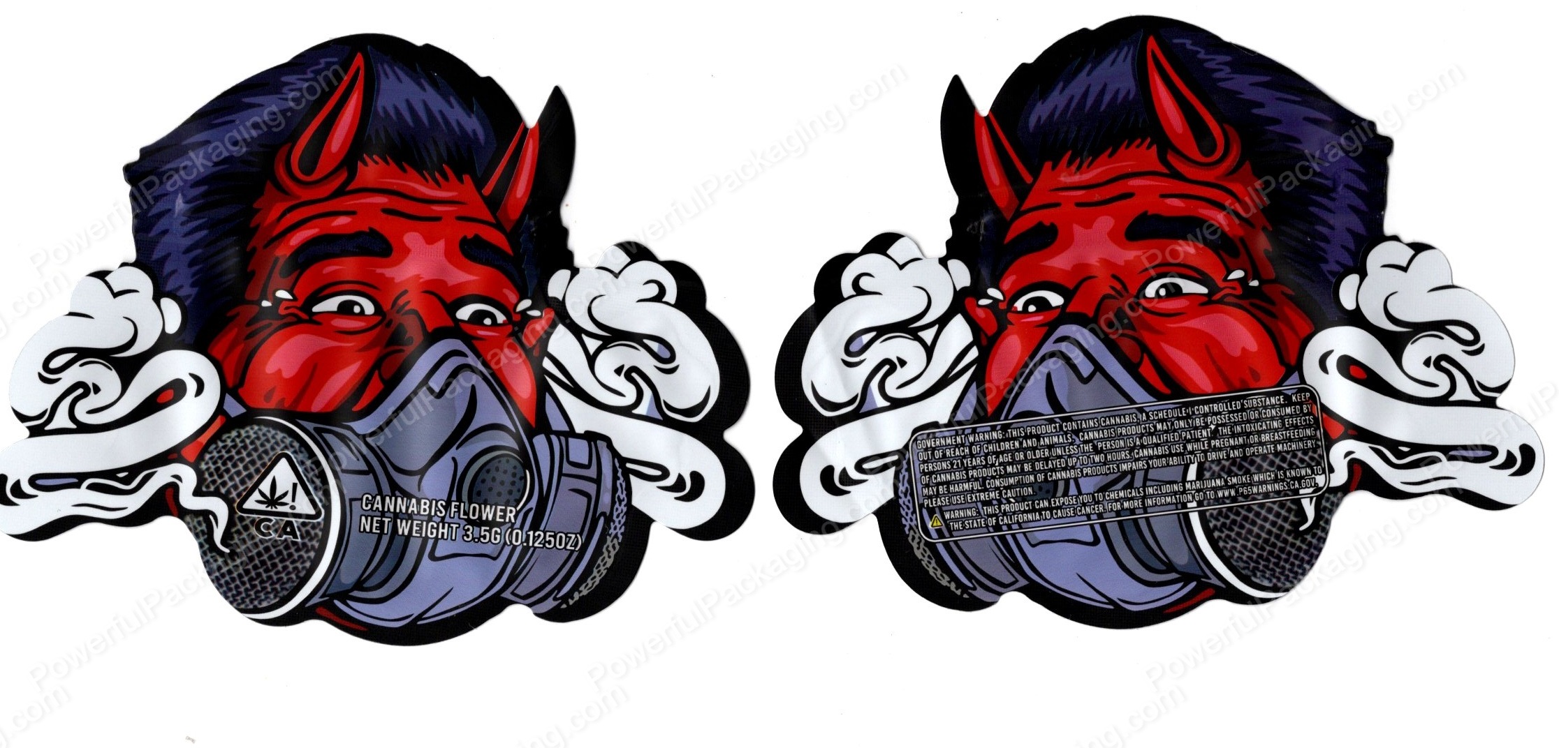 Devil Troll Generic 3D Mylar Shaped Bag 3.5g Flower Packaging *Empty Bags* (CAsupply)