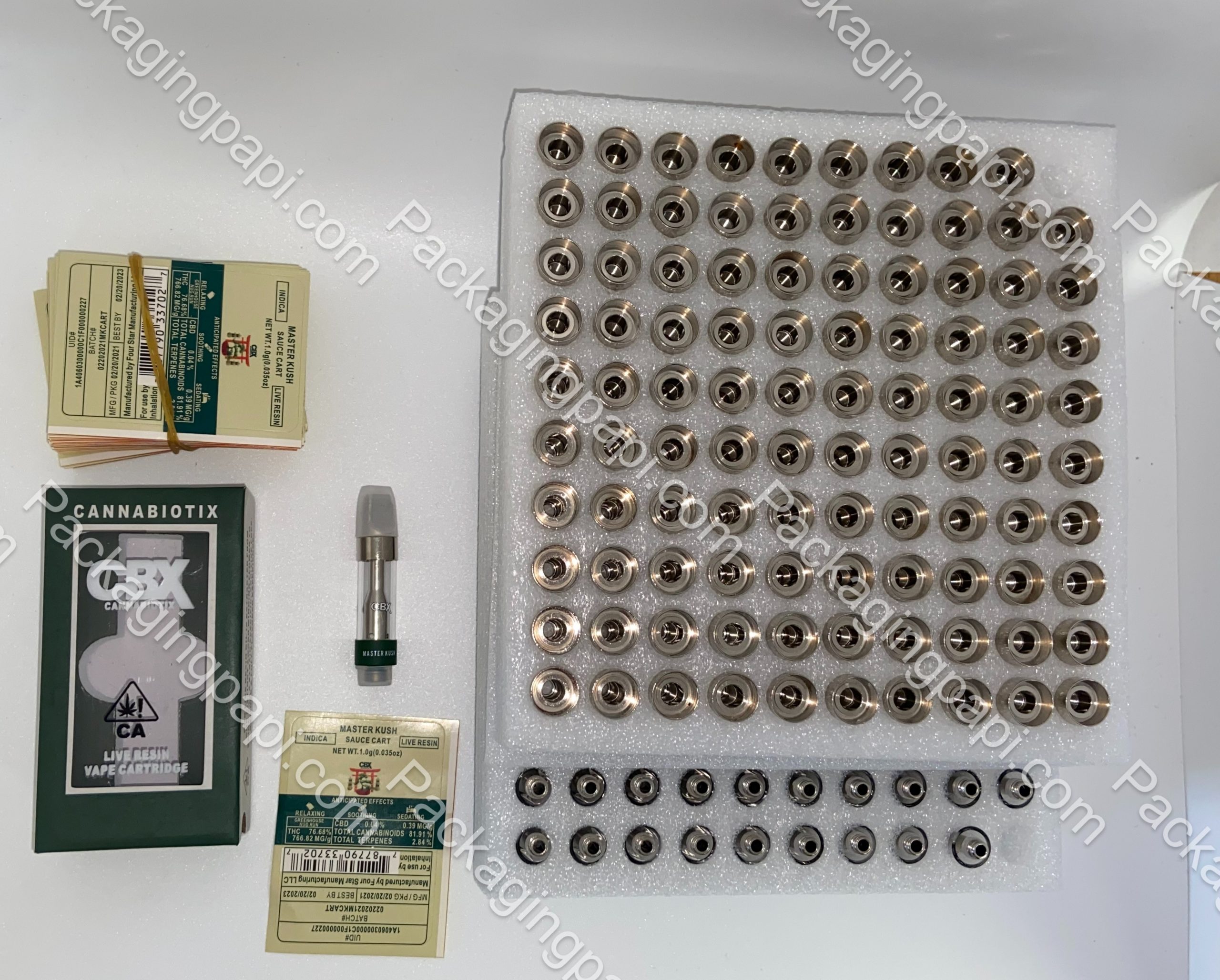 CBX Cannabiotix Live Resin Vape Cartridge Complete Set (Stickers,Cart,Packaging) *Empty Packaging*