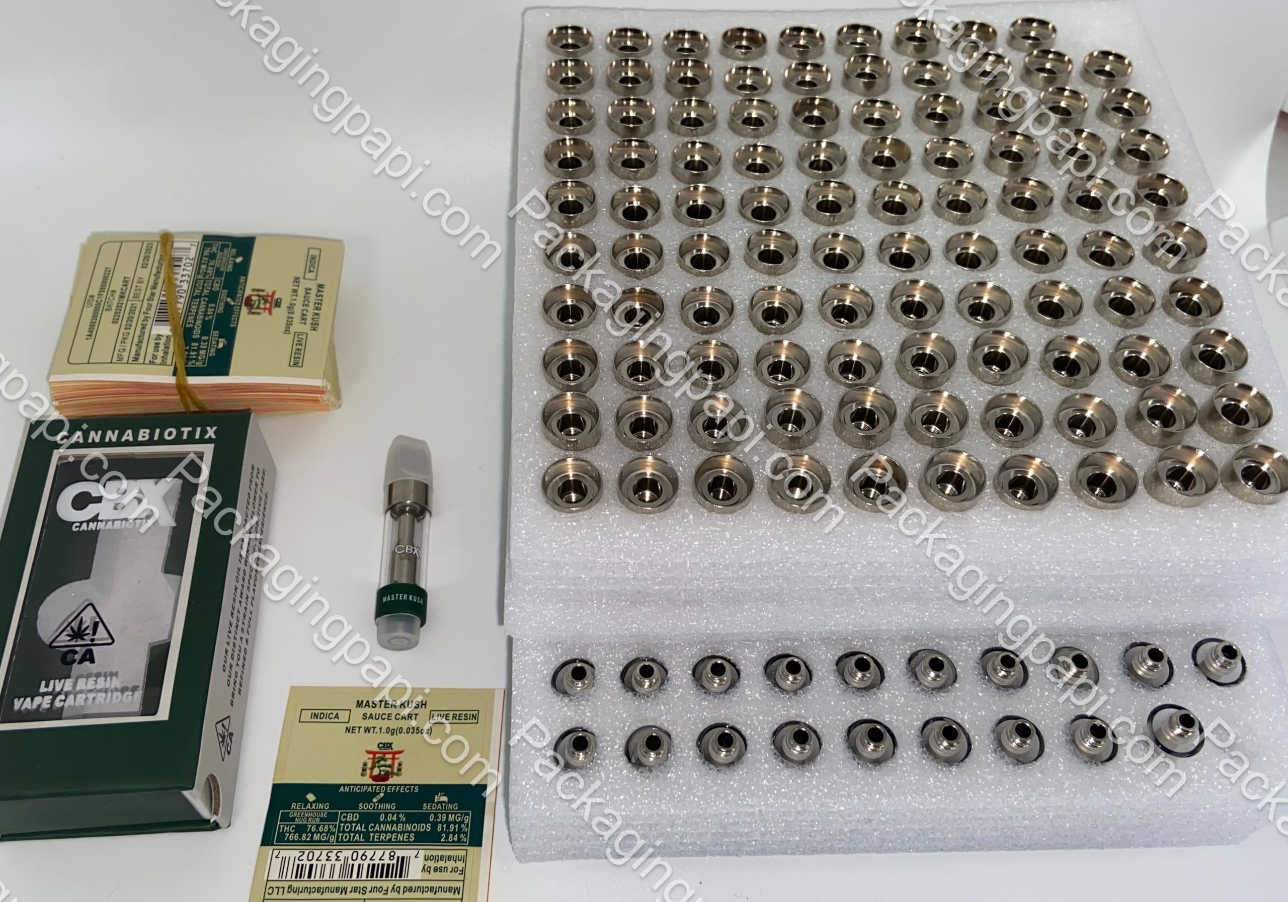 CBX Cannabiotix Live Resin Vape Cartridge Complete Set (Stickers,Cart,Packaging) *Empty Packaging*