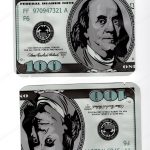 Federal Deader Note Money Bill Generic Benjamin Franklin Mylar Shaped Bag 3.5g Flower Packaging *Empty Bags* (CAsupply) (#M)