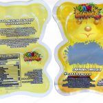 Dank Gummies Cannabis Infused Yellow Stand Up Bear 500mg Mylar Shaped Edible Packaging *Empty Bags* (#M)