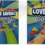 LoveSaverz Gummies : Collisions 2 Flavors in 1 Edible Mylar Bag *Empty Bags* (CaSupply) (CaSupply)