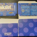 Large PolkaDot Magic Mushroom Belgain Chocolate : Frosted Flakes 4g 10-Pack with Master Case and Sleeve (5.5x3.5in) *Empty Box* (CaSupply)