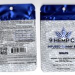 9 Hemo Co : Grape Infused Gummy Bar 460mg CBD Delta-9 Mylar Bag Edibles Packaging *Empty Bags* (#Delta)