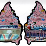 Always Faded : Candy Yogurt Reflective 3.5 Mylar Shaped Bag Flower Packaging *Empty Bags* (#RC3)