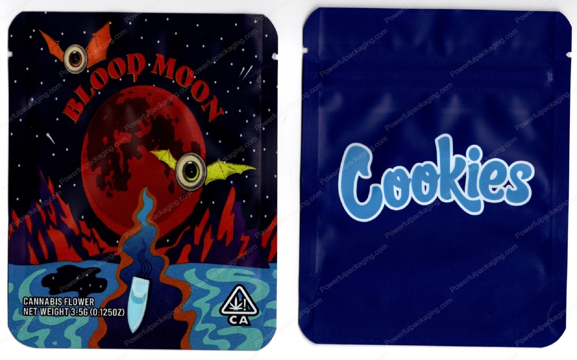 Cookies : Blood Moon Flower Packaging 3.5 Mylar Bag *Empty Bags* (#C3)