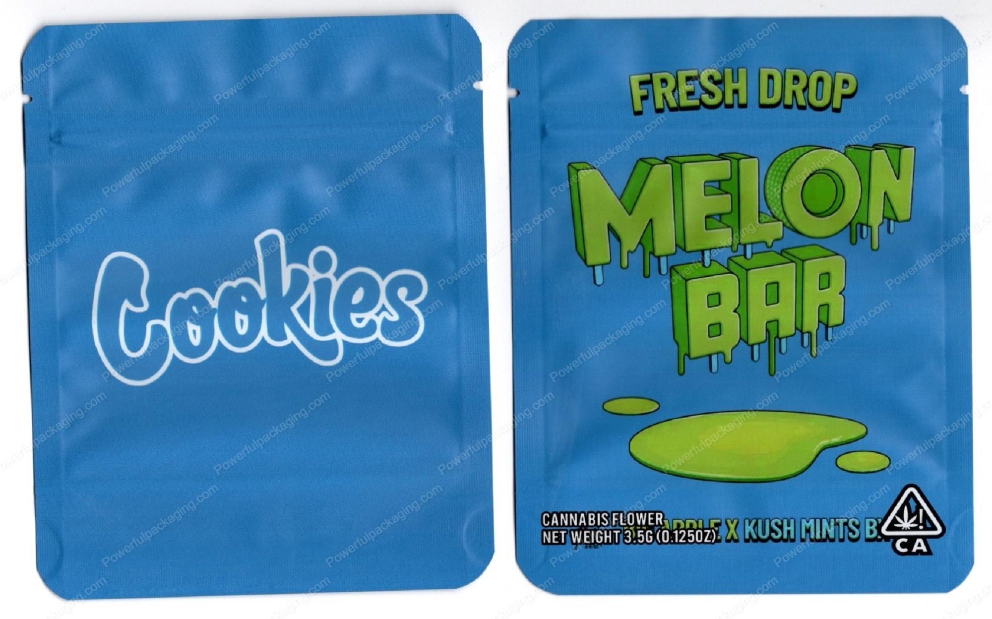 Cookies : Melon Bar Flower Packaging 3.5 Mylar Bag *Empty Bags* (#C3)