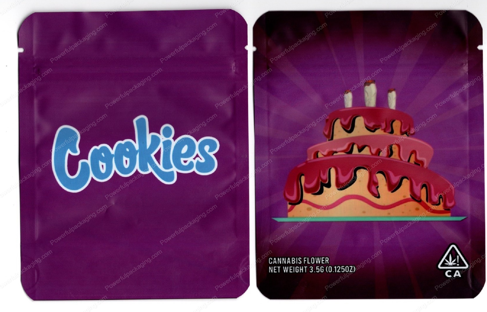 Cookies : Joint Cake Flower Packaging 3.5 Mylar Bag *Empty Bags* (#C3)