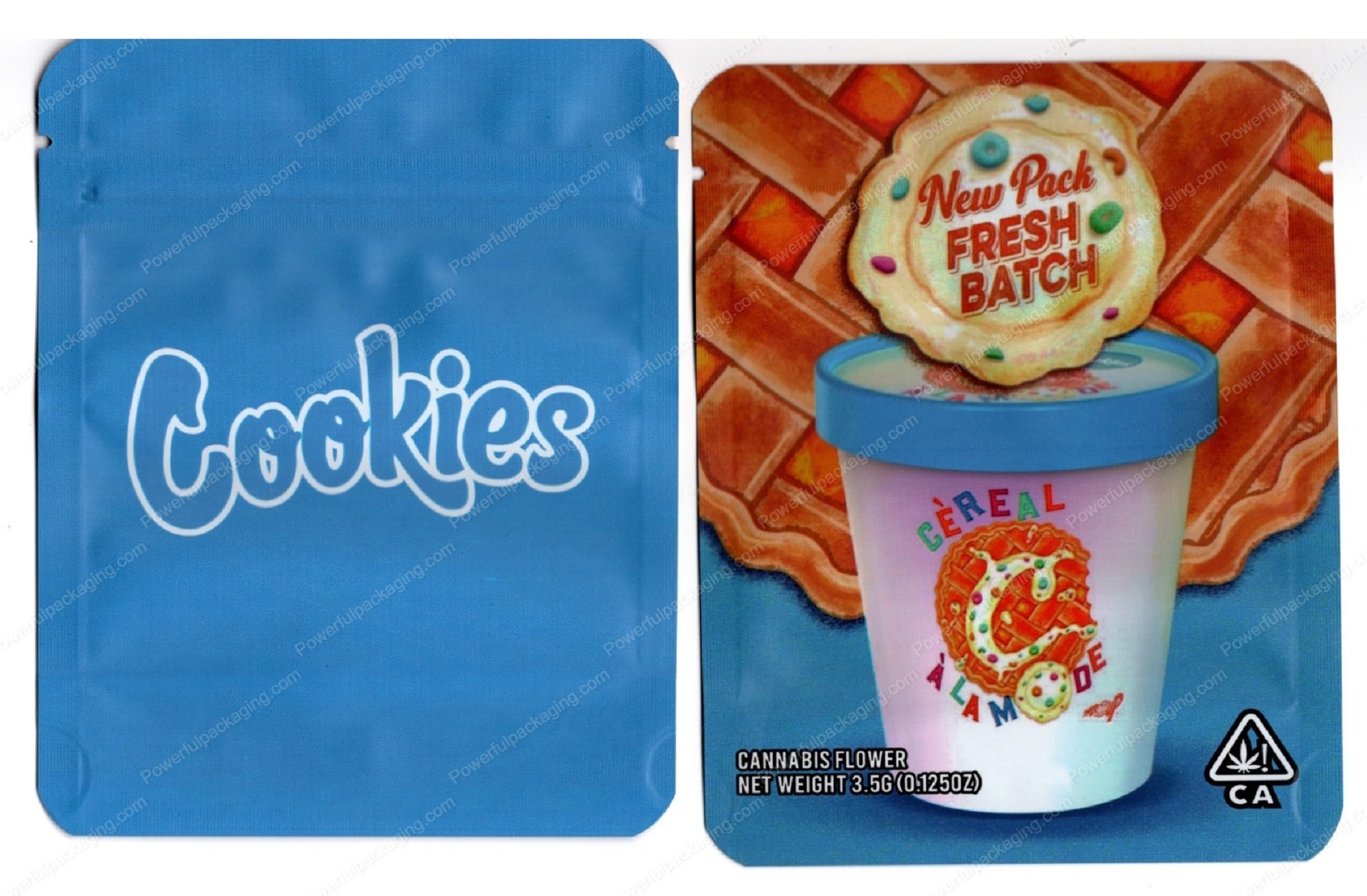 Cookies : Cereal Alamode Flower Packaging 3.5 Mylar Bag *Empty Bags* (#C3)