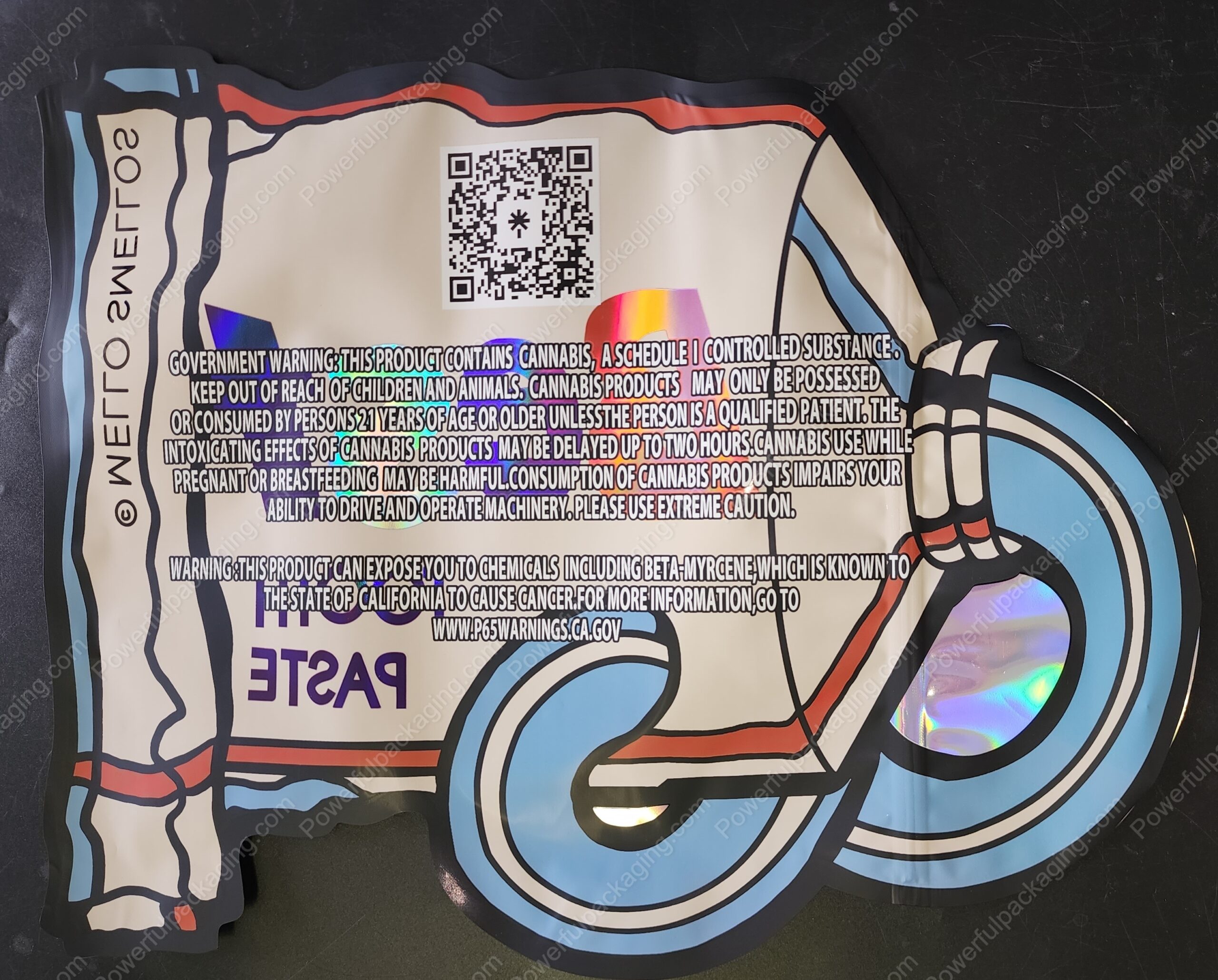 High Limit : Best Tooth Paste Pound Bag Shaped Mylar 1lb Bag *Empty Bag* (CaSupply)