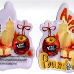 The Menu Apple London Pound Cake 3.5 Mylar Shaped Bag Flower Packaging *Empty Bags* (CaSupply) (#C1S)