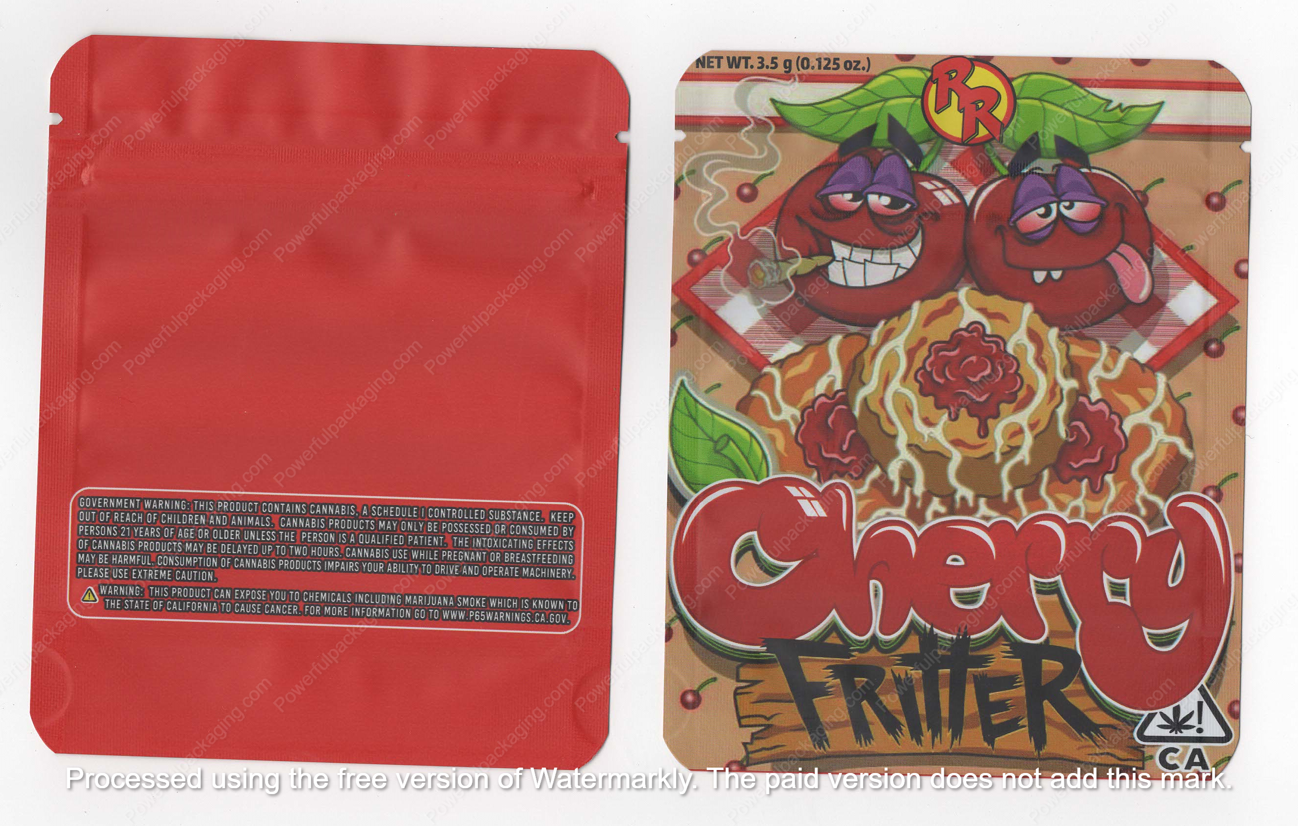 Cherry Fritter Generic Flower Packaging 3.5 Mylar Bag *Empty Bags* (#A6)