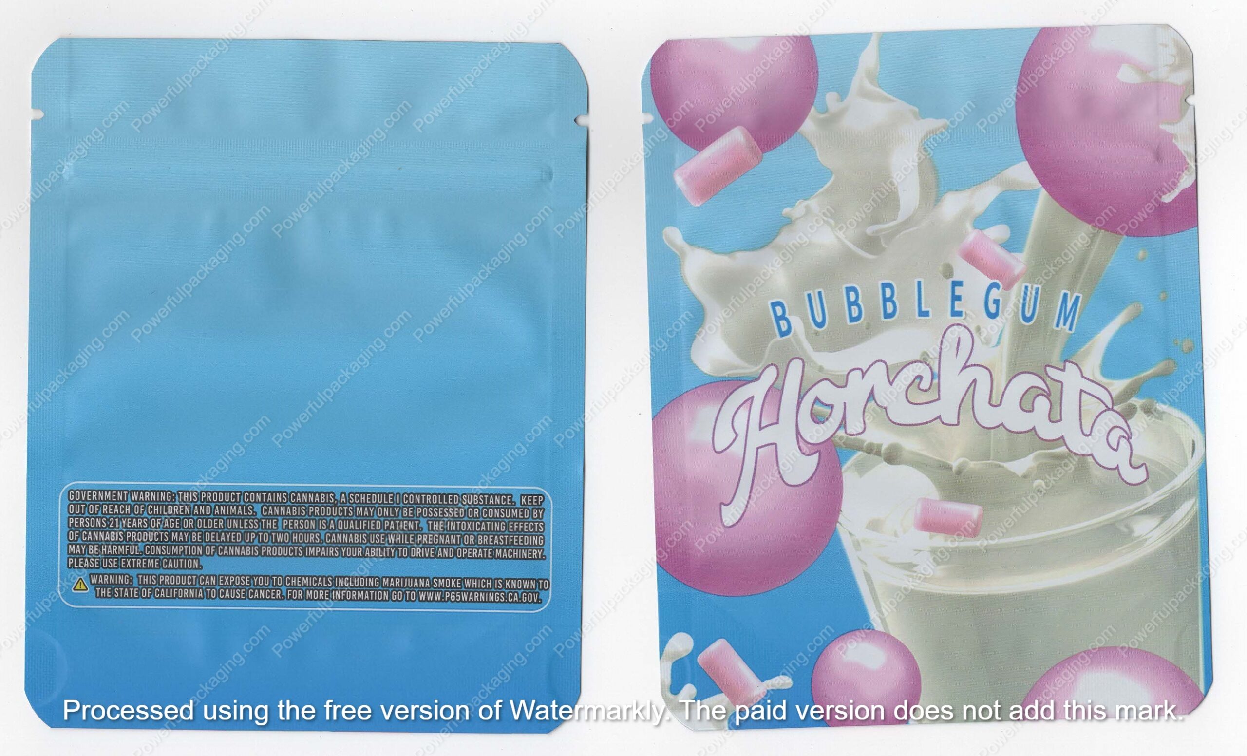 Bubblegum Horchata Flower Bag 3.5 Mylar Bag *Empty Bags* (#A5)