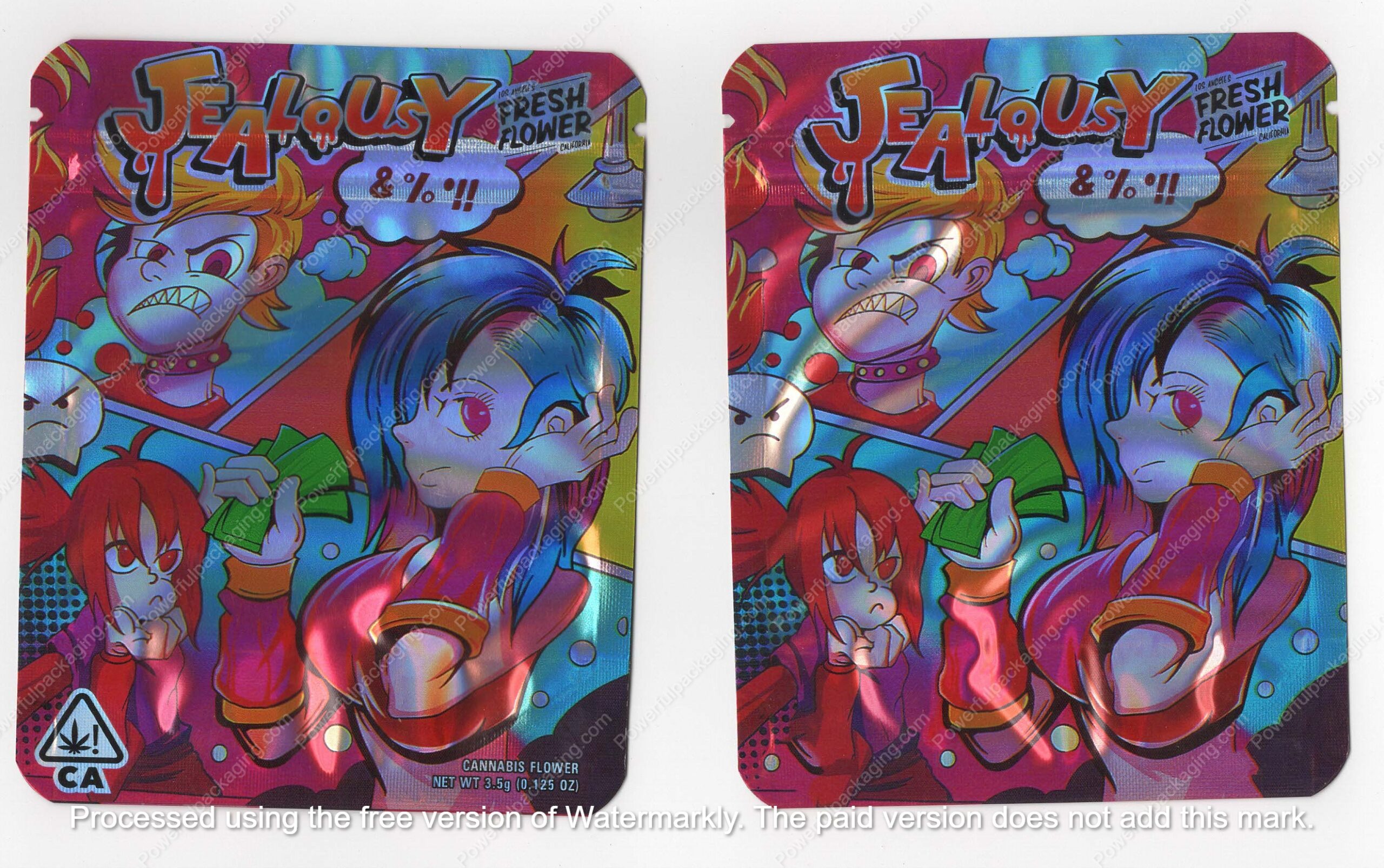 Jealousy Flower Bag 3.5 Mylar Bag *Empty Bags* (#A5)