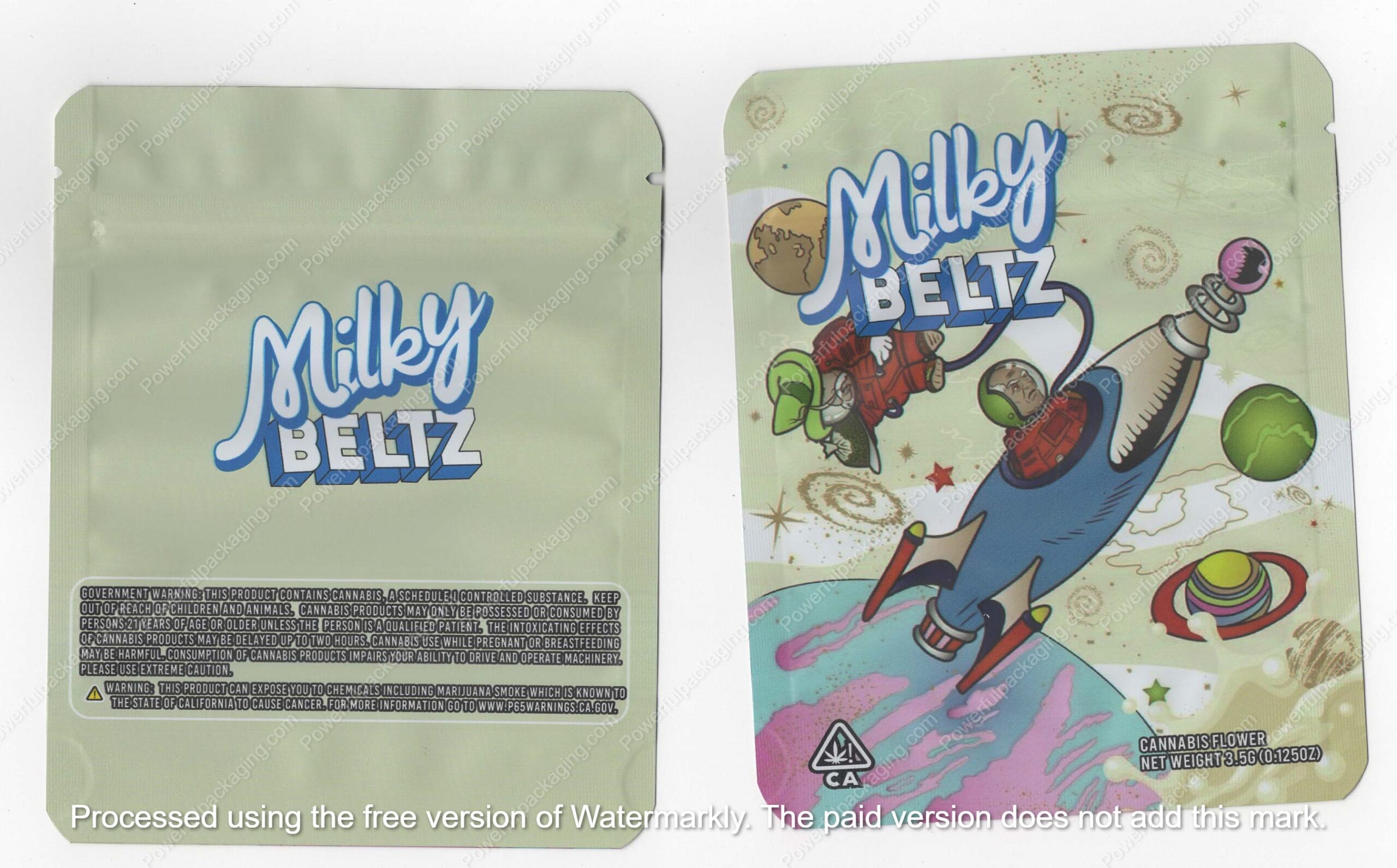 Milky Beltz Flower Bag 3.5 Mylar Bag *Empty Bags* (#A5)