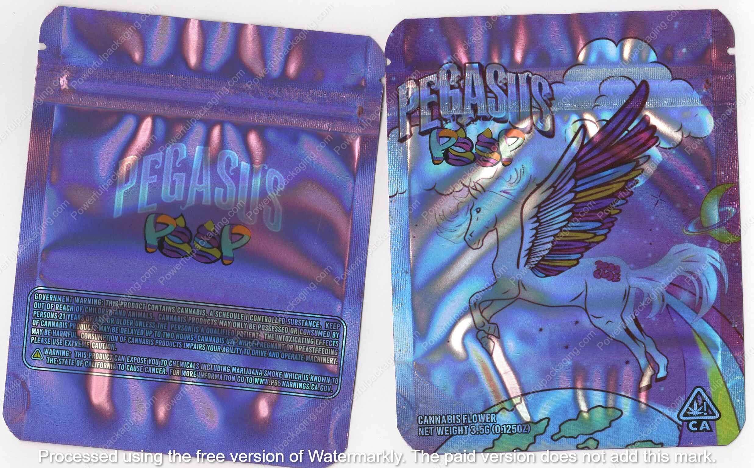 Pegasus PoopFlower Bag 3.5 Mylar Bag *Empty Bags* (#A5)