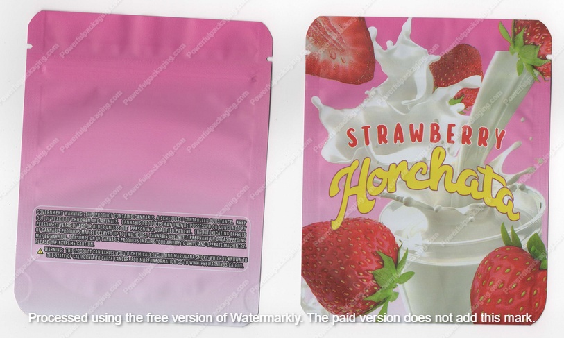 Strawberry Horchata Flower Bag 3.5 Mylar Bag *Empty Bags* (#A5)